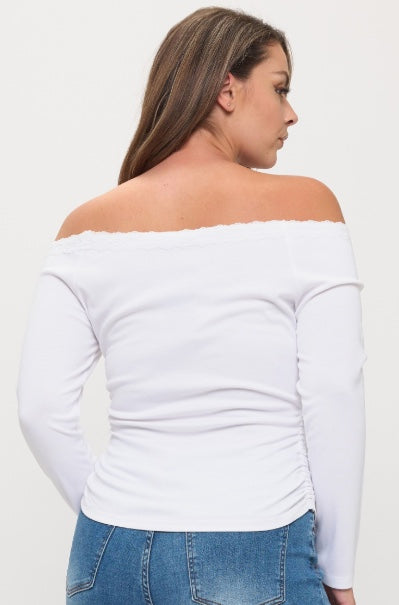 Plus Size Off Shoulder Top
