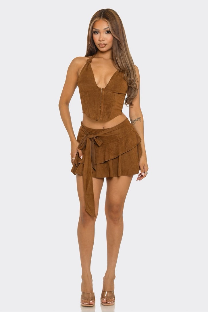 Corset top and Tie Skirt Set