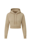 Crop Hoodie-Bone