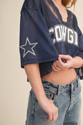 Cowgirl Lace-Trim Crop Jersey
