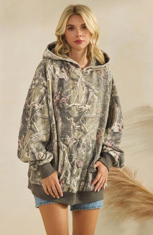 Oversized Camo Hoodie