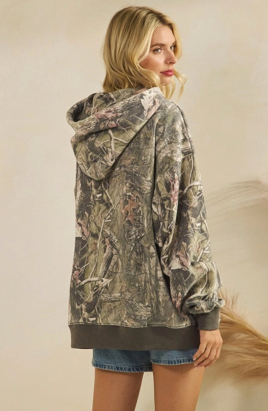 Oversized Camo Hoodie