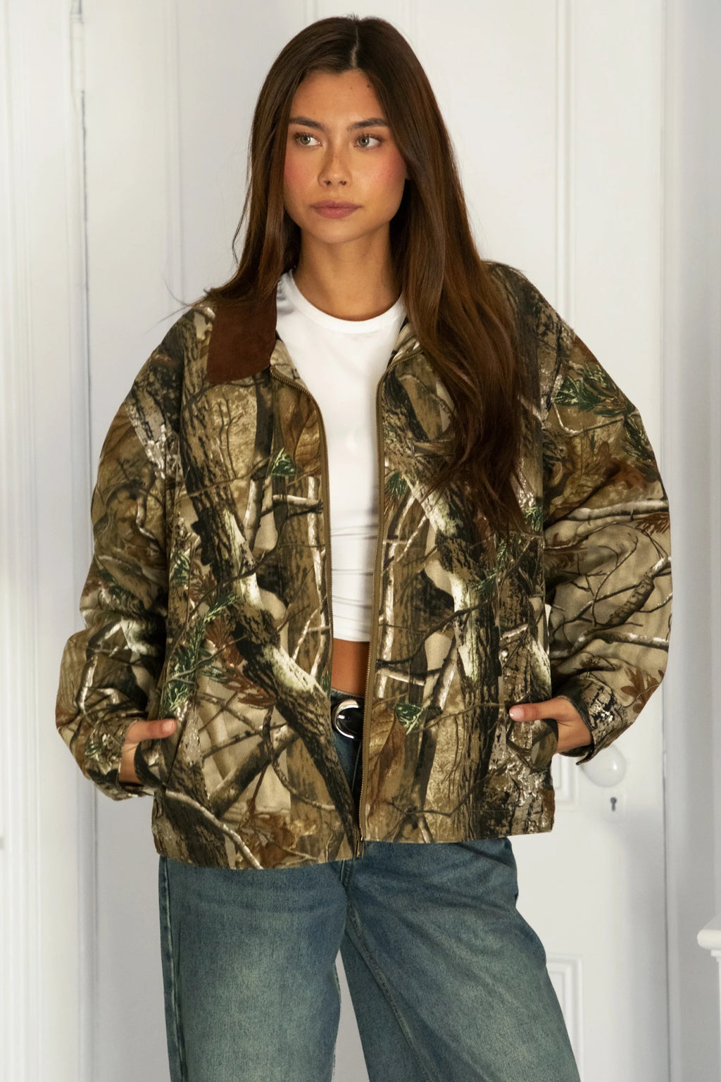 Oversize Camo Zipper Jacket