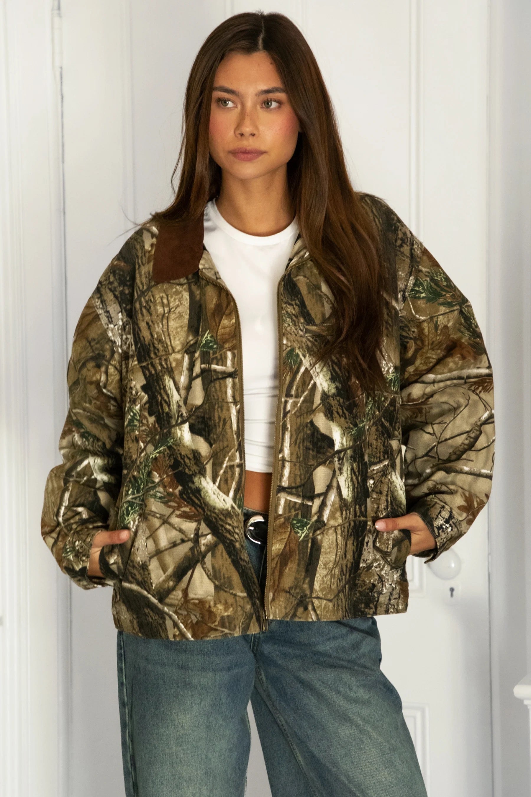 Oversize Camo Zipper Jacket