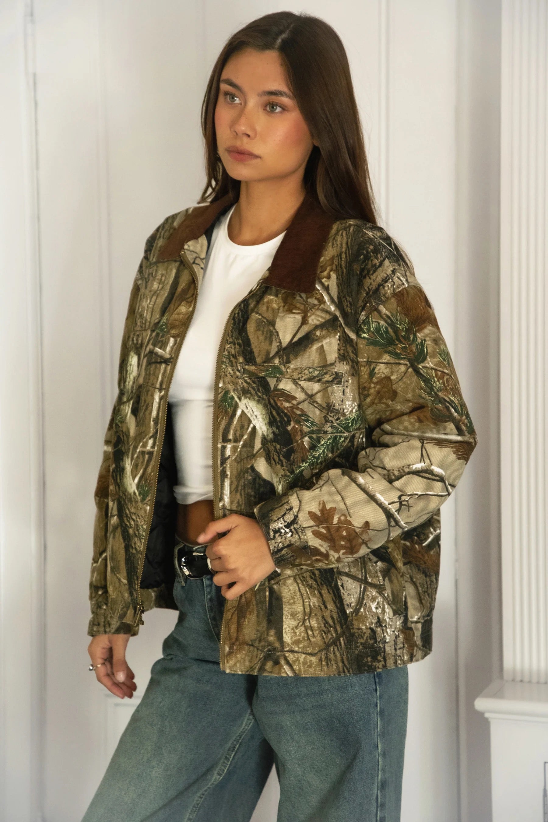 Oversize Camo Zipper Jacket