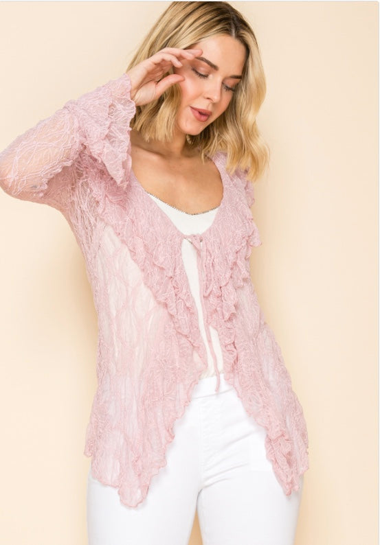 Lace Cardigan Shirt