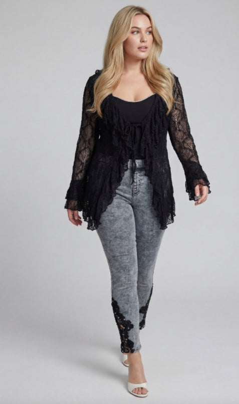 Lace Cardigan Shirt