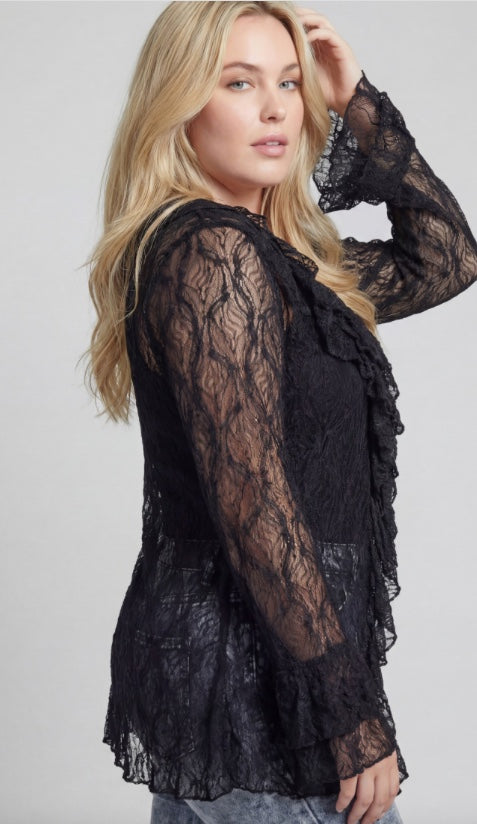 Lace Cardigan Shirt
