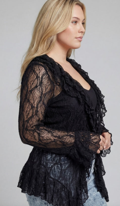 Lace Cardigan Shirt