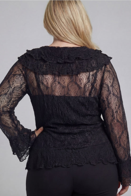 Lace Cardigan Shirt