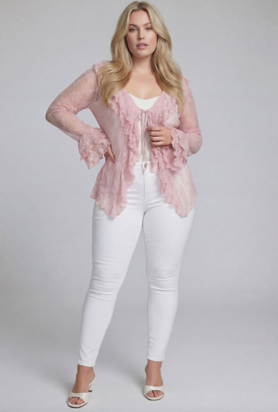 Lace Cardigan Shirt