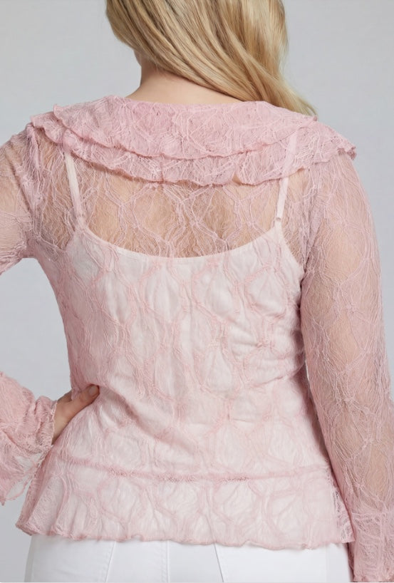Lace Cardigan Shirt