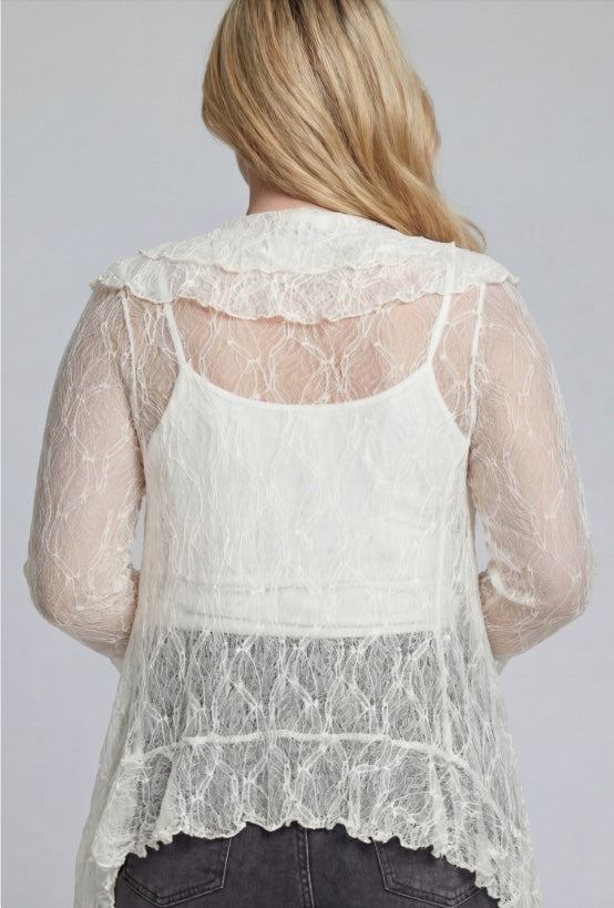 Lace Cardigan Shirt
