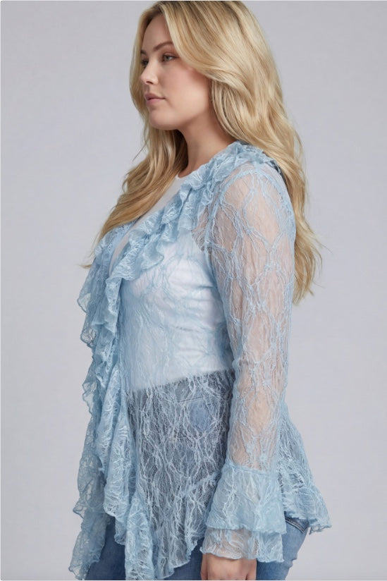 Lace Cardigan Shirt