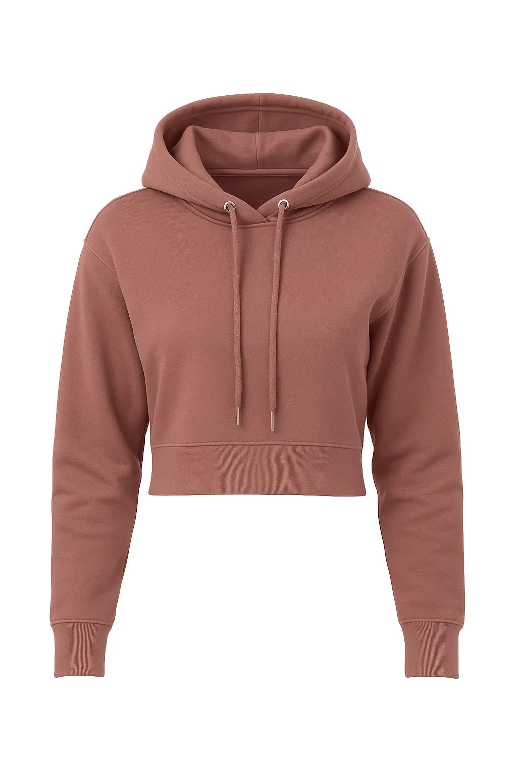 Crop Hoodie-Mauve