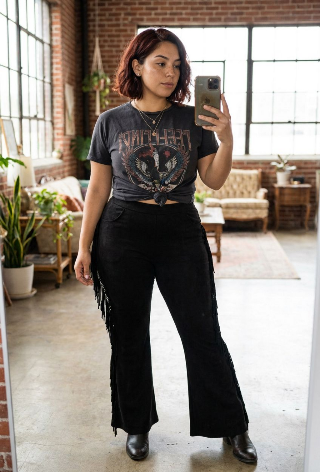Boho Fringe Flare Pants – Western Festival Cowgirl Style