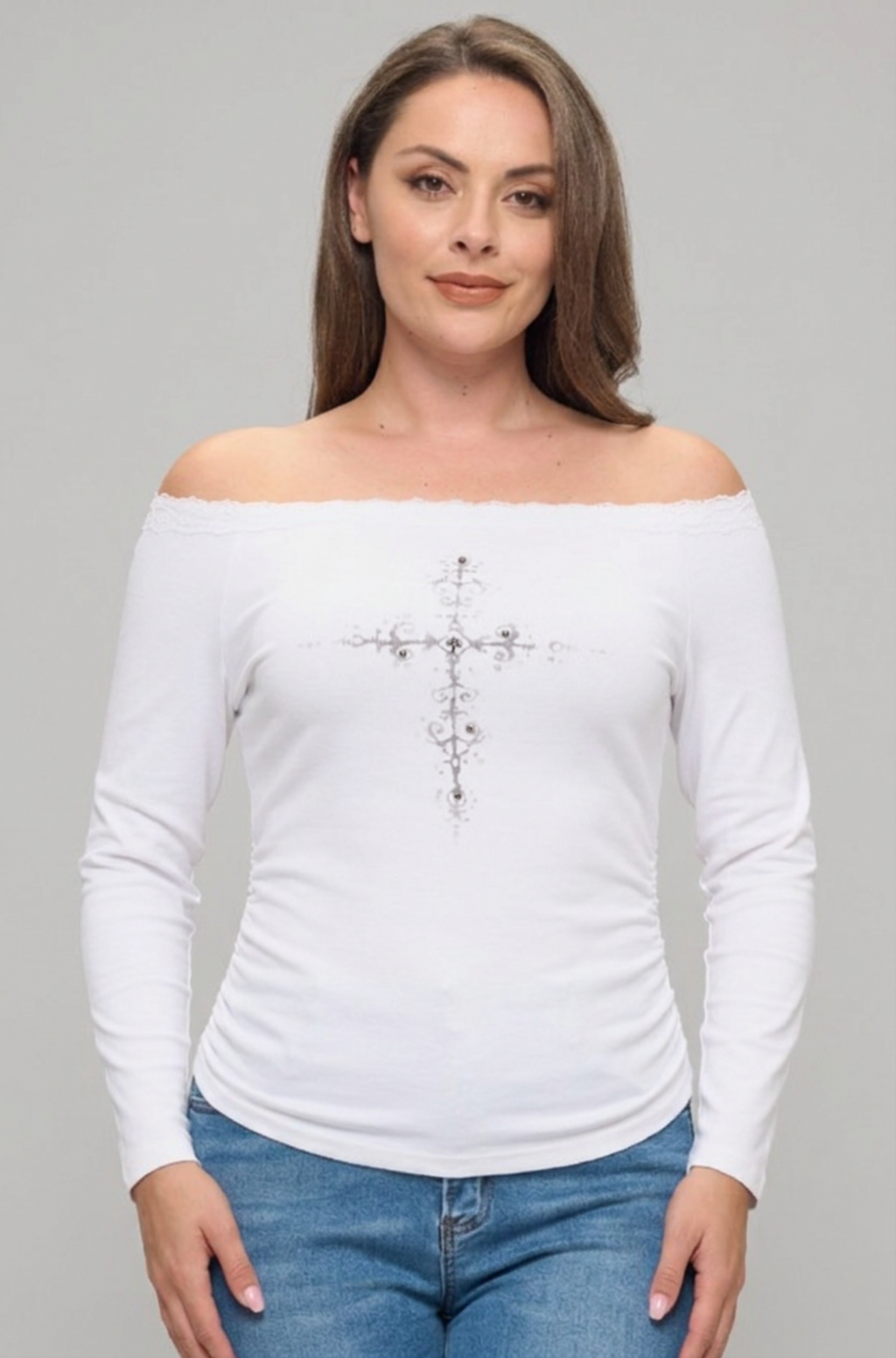 Plus Size Off Shoulder Top