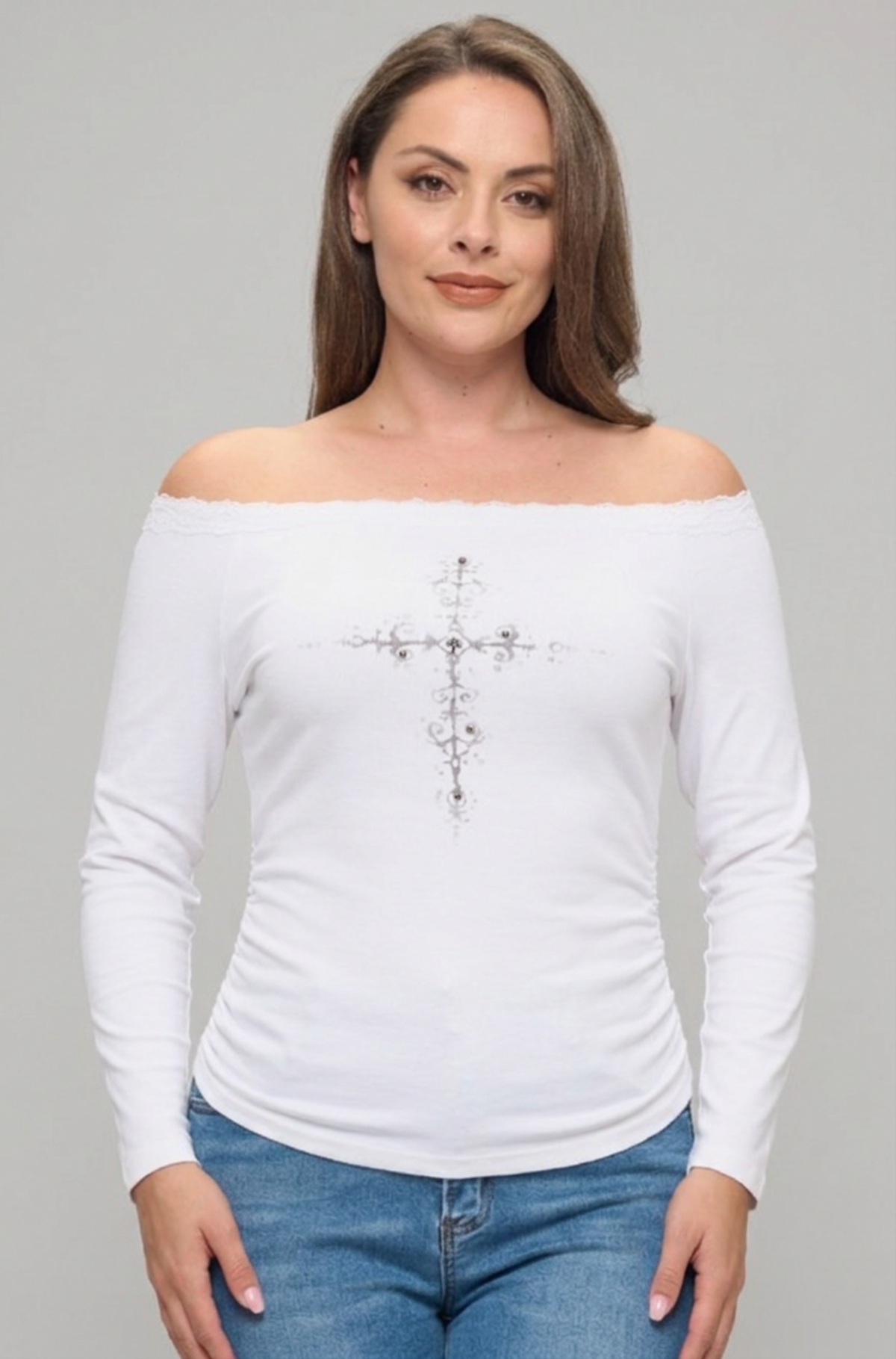 Plus Size Off Shoulder Top