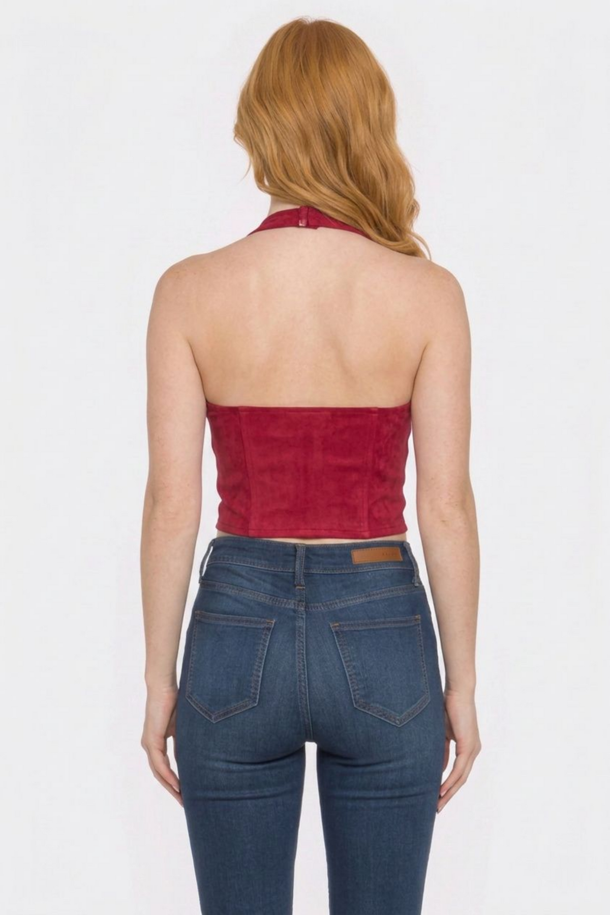 Lace Up Corset Bustier, Western Renaissance Top with Tie Back Closure