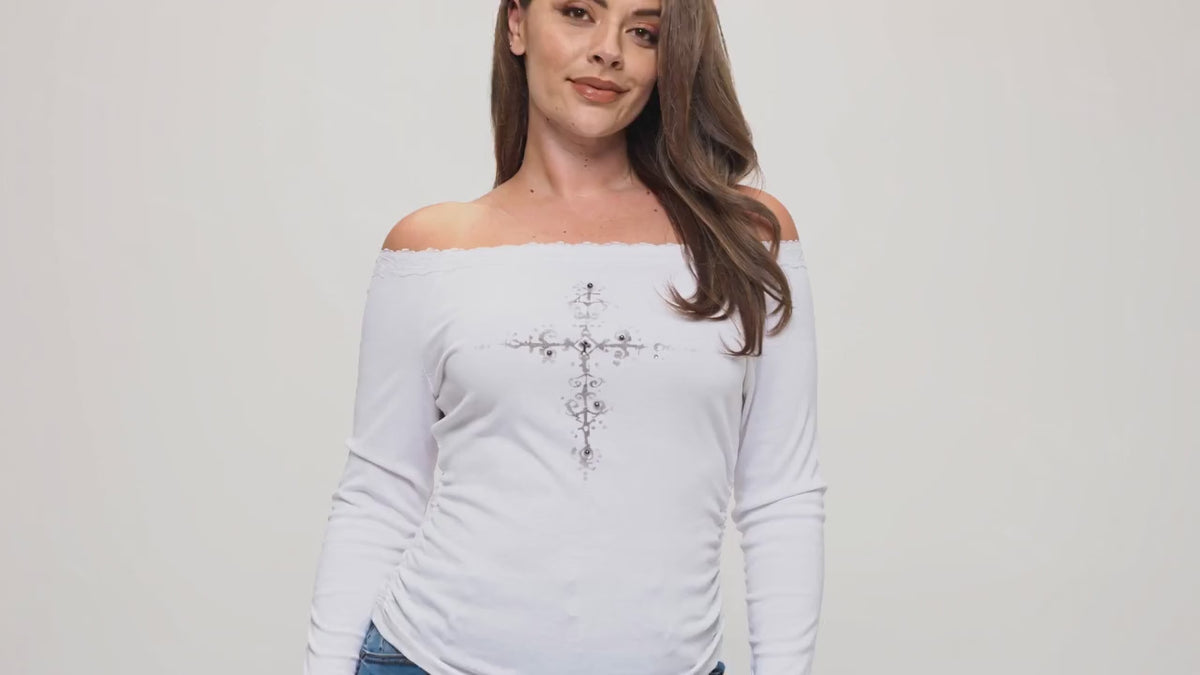 Plus Size Off Shoulder Top