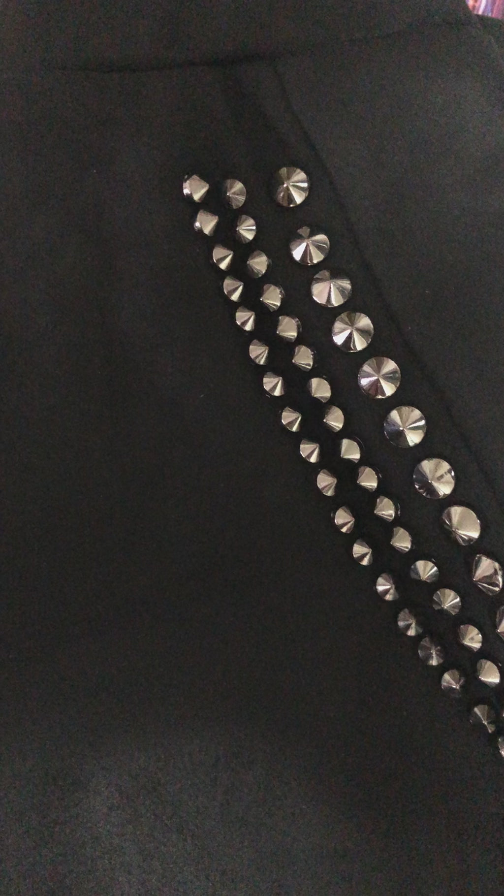 Studded Suede Flare Pants