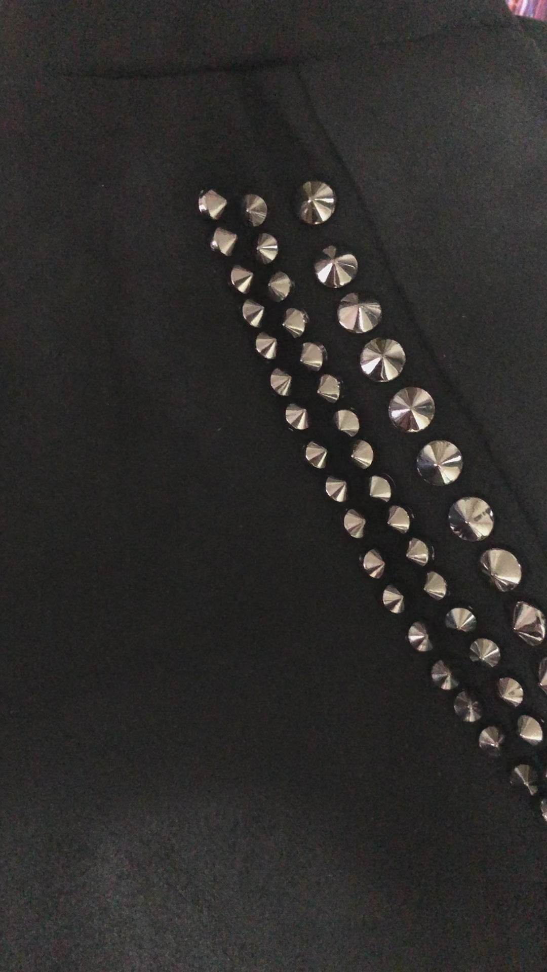Studded Suede Flare Pants
